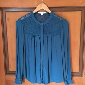 Boden Teal Blouse ( 6 petite)